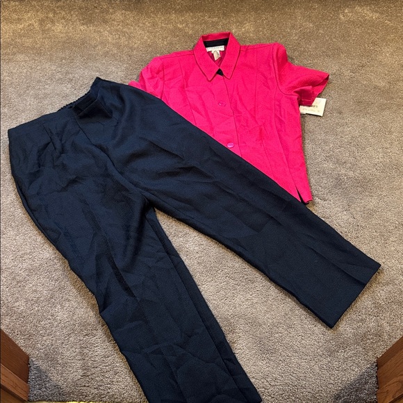 Sag Harbor Pink/Navy Two Piece Suit Set SIZE 12P